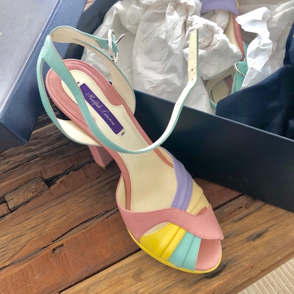 Ralph Lauren Shoes - AElita multi nappa leather sandal size 38B